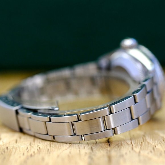 ROLEX DATEJUST WHITE ROMAN DIAL 1.15 CTW DIAMONDS STEEL OYSTER WATCH 26 MM 69174 - Picture 6 of 10